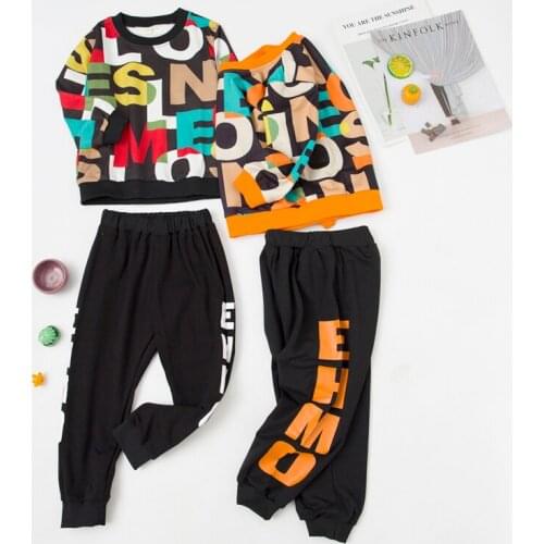 2021 Autumn Winter New Baby Boys Clothes Tracksuit Casual Long Sleeve Childrens Sweater + Pants 2Piece Suit Clothing 1-6 Years