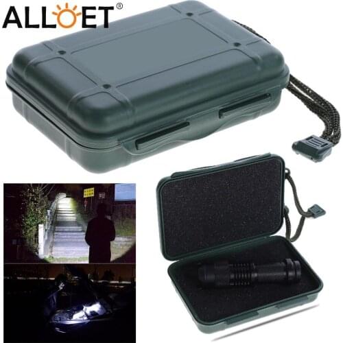 2021 Plastic Travel Box Case Storage for Flashlight Torch Lamp Battery Charger Case Holder LED Flashlight 130x90x35mm (Green)