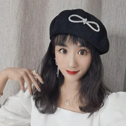 Early autumn womens berets new summer knit beret the bright drill female fashion thin section womens caps