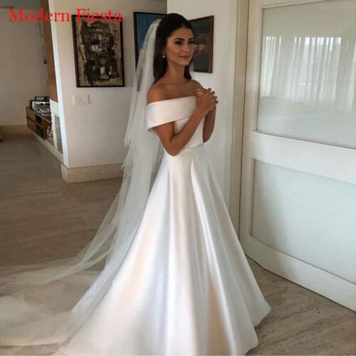 Robe De Mariee Vestido Boho Wedding Dress Satin Longue Wedding Dress Robe De Soiree Robe De Soiree Bride To Be платье MF0005