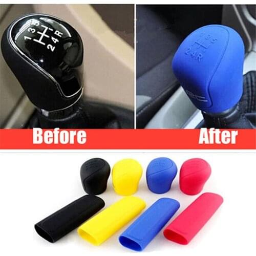 Silicone Car Handbrake Cover Stick Lever Cover Car Pendant Stalls Cover For Ford Gear Shifter Auto Supplies