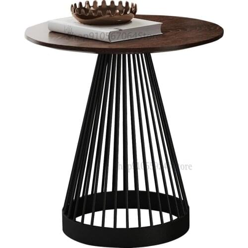 Nordic Side Table Coffee Table Modern Sofa Small Round Table Simple Living Room Balcony Marble Corner Table Light Luxury Bedside