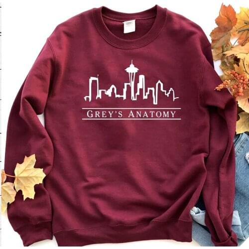 Greys Anatomy Sweatshirt Women Fashion Streetwear Save Lives Slogan Pullover Girl Funny TV Shows Aesthetic Jumpers Dropshipping