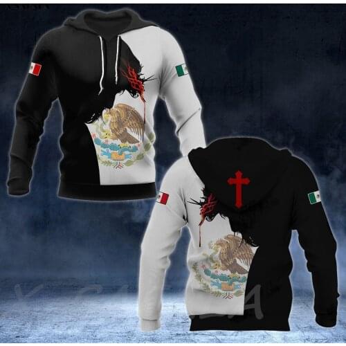 JESUS In MEXICO Flag God Christian Cross 3D Printed Man Female Zipper HOODIE Pullover Sweatshirt Hooded Jersey Tracksuits