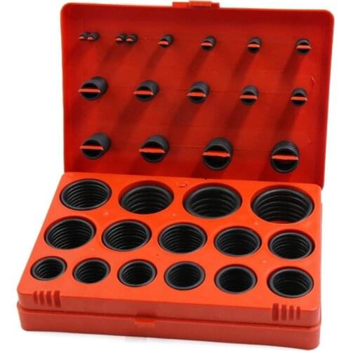 Universal 382Pcs O Ring Silicone Gasket Metric Washer Seals Watertightness Assortment Kit For Automotive Mechanics Rubber O-ring