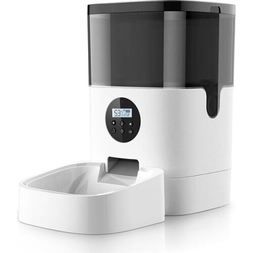 Pet intelligent feeder 4/6L capacity vedio version remote monitoring timing quantitative automatic cat and dog feeding device
