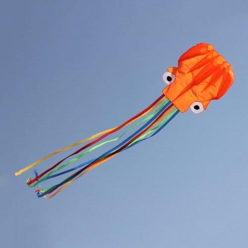 4m 13ft Length Large Soft Funny Cartoon Fish Octopus Kite Foldable Inflatable Kite For Outdoor Sports