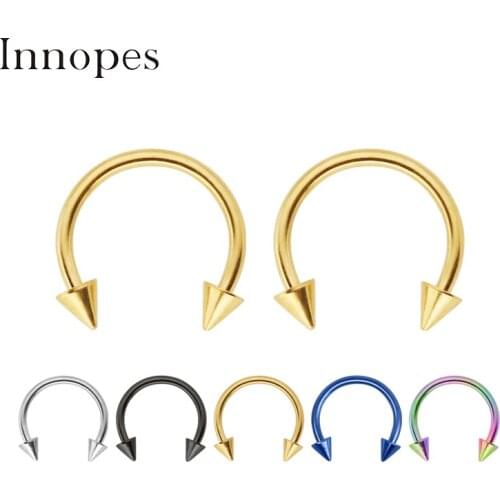 Innopes Stainless Steel Fake Nose Labret Eyebrow Stud Orelha Helix Lip Labret Tongue Piercing Nose Ear Septum body Jewelry