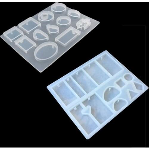 Multi-cell Designs Cabochon Silicone Mold Necklace Pendant Resin Jewelry Making Mould DIY Hand Craft