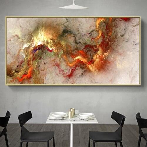 Big Size Abstract Cloud Painting Poster Wall Art Landscape Picture Canvas Print for Living Room Home Decor visual feast No Frame