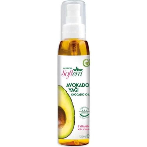 Aksu Vital Softem Avocado Oil 125 ml Natural Skin Softness Healthy Nutritious All Types Vitamin E Moisturizer Organic Useful
