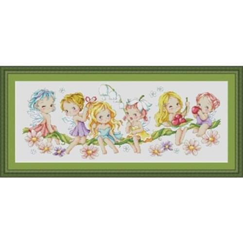 Flower Fairy patterns counted 11CT 14CT 18CT DIY Cross Stitch Sets Chinese Cross-stitch Kits Embroidery Needlework