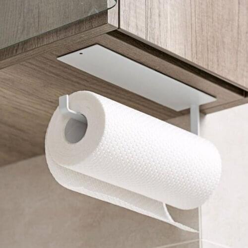 Paper Towel Holder Under Kitchen Cabinet Self Adhesive Towel Paper Holder Stick on Wall SUS304 Stainless Steel