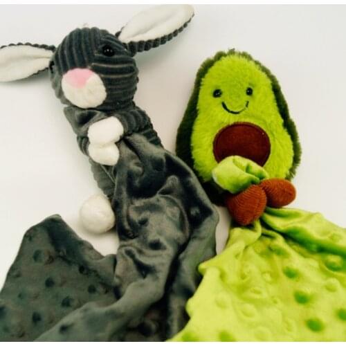 Baby Soother Appease Towel Soft Animal Doll Teether Infants Sleeping Blanket Toy 54DF