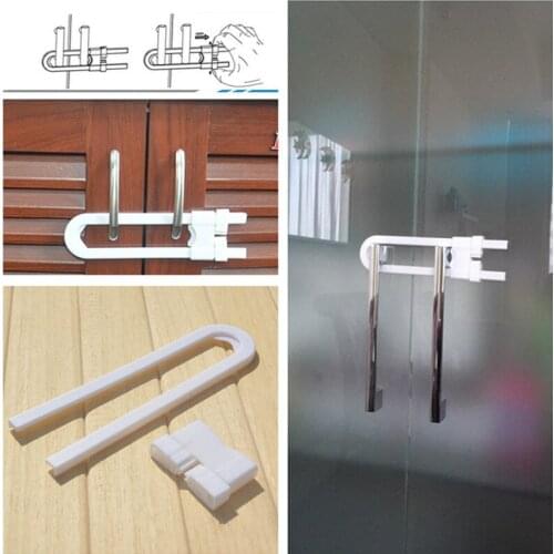 Baby Cabinet Safety Locks Child Draw Lock Children Security Protection for Closet Cabinet Wardrobe U Shape Lock Child Lock baby