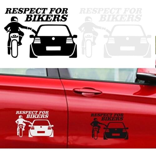 DIY Respect For Bikers Car Creative Stickers Body Door Window Bonnet Decoration Mouldings Decals Films Auto 4x4 Accessories