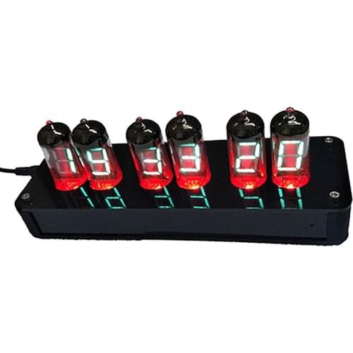 IV-11 fluorescent tube Acrylic shell clock,VFD fluorescent electronic tube clock,Direct insertion element 5V retro clock,F19298