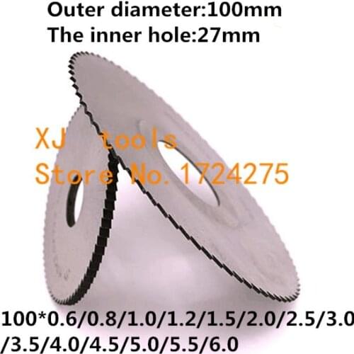 1PCS HSS milling cutter 100*0.6/0.8/1.0/1.2/1.5/2.0/2.5/3.0/4.0/5.0,Slotting cutter,saw blade milling cutter,milling pin tool