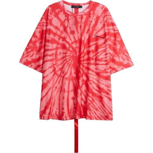 Bigbang Shirt GD G-Dragon Same Fashion Tie Dye Unisex t shirrt Coloring Letter Peaceminusone Stripe Tshirt Casual Top Tee