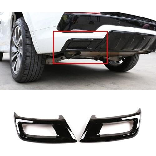 Glossy Black Car Rear Dual Exhaust Muffler Pipe Cover Trim Exhaust Muffler Panel for Land Rover Discovery Sport 2020