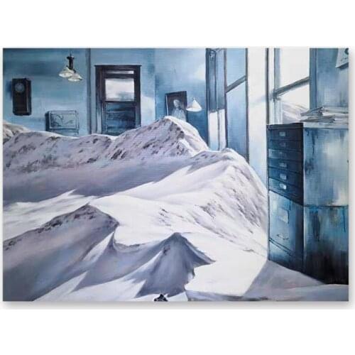 Handmade Abstract Mountain Snow Landscape Canvas Oil Painting Unframed Wall Art Free Shipping Panels Wall Decor Picture
