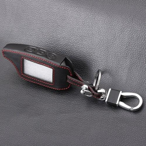 Leather Key Case For Pandora DXL 3000 3100 3170 3300 3210 3500 3700 Two Way Car Alarm System LCD Remote Fob Cover Keychain Bag