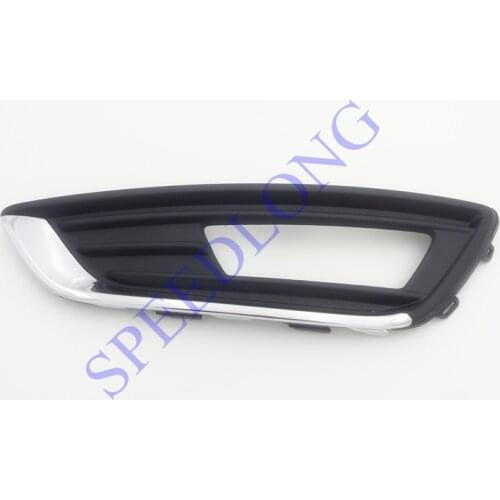 1 Piece Left Side Skin Line front fog light cover fog lamp bezel with chrome for Ford Focus 2015