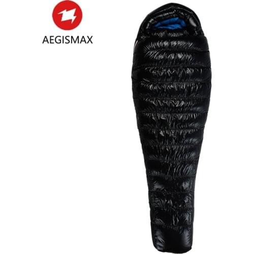 HOT AEGISMAX D3 Series White Duck Down Mummy Camping Hiking Sleeping Bag Ultralight Outdoor Three Season Nylon Sleeping Bag