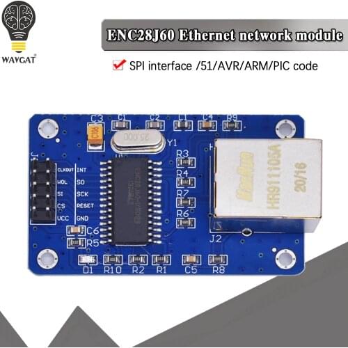 ENC28J60 LAN Ethernet Network Board Module 25MHZ Crystal AVR 51 LPC STM32 3.3V for arduino