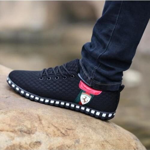 Men Casual Shoes New Arrival Breathable Mesh Flats Shoes Men Loafers Slip On Mens Driving Shoes Trainers Size 39-46