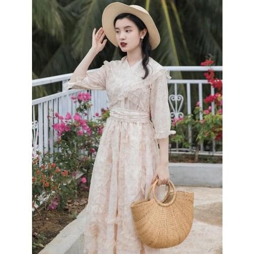 2021 new fashion womens clothing Vintage dress dresses