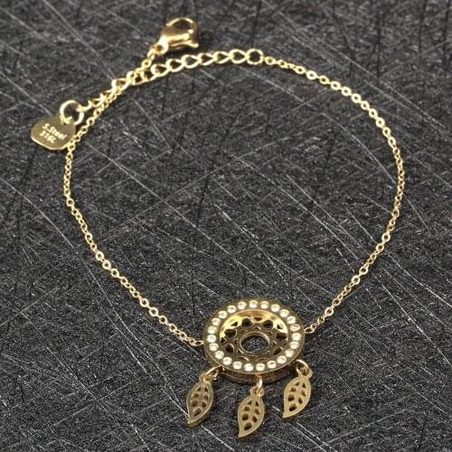 New Women Bracelet Golden Punk Style Stainless Steel Bracelet Feather Pattern Pendant Bracelet Gadgets Bracelet 2021 Trend