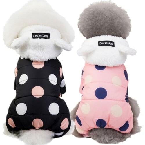 Pet Dog Clothes Dog Coat Thick Pet Waterproof Coat Dog Plush Warm Four-legged Coat For Pets Dogs Clothing Chihuahua York