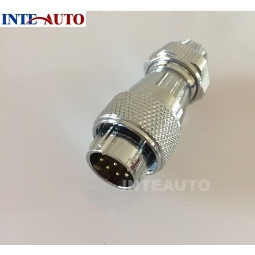 Connector, WF16 series aviation 9 pins plug ,IP67 outdoor male welding waterproof connector, with metal clamping nut