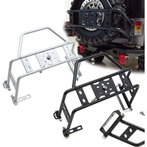 RCTOYFUN Metal Rear Bumper Spare Tire Frame DIY Appearance Accessory For 1/10 Simulation Climbing Car TRX4 SCX10 90046 90047