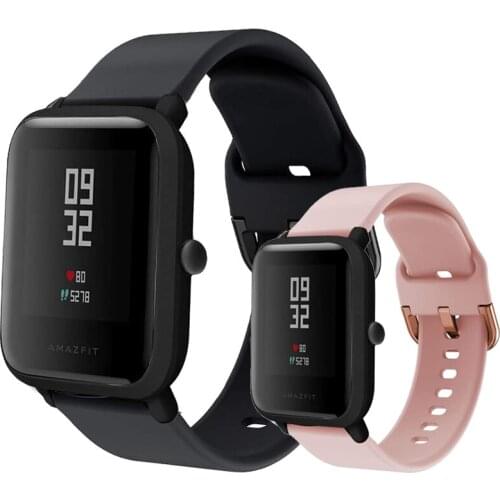 20mm watch Strap for Amazfit GTS 2 Bip strap Youth Silicone Wrist Watch Band Bracelet for Huami Amazfit Bit GTR 42mm GTS 2 Strap