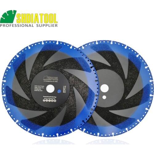 SHDIATOOL 2pcs 12"/300mm Vacuum Brazed Diamond Saw Blade Cutting Disc Demolition Blade Cast Iron Rebar Aluminum Diamond Wheel