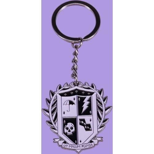 School Uniform Crest Logo Keyring The Umbrella Academy Emblem Keychain Key Chain Gerard Way and Gabriel Ba Phenomenal Accessorie