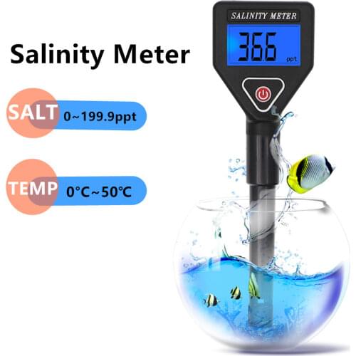 Salinity Tester Salt Meter Waterproof Salinometer Salty Gauge Salty Tester Water Quality Measure Tool For Aquarium Pool 30%off