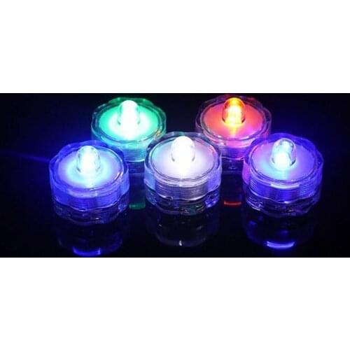 360pcs/lot Battery operate Led tea light Submersible Waterproof tealight Wedding Party vase candle 10 COLOR OPTIONAL SN1480