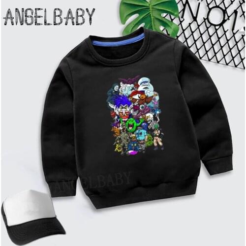 Boys Girls Sweatshirt Kids Old School Logo Ghostbuster Print Cartoon Hoodies Children Autumn Tops Baby Cotton Clothes,KYT5224