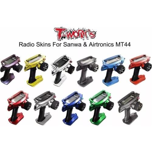 T-WORKS Sanwan MT44 Radio Skin Sticker Mirror Chrome Radio 3D Colors Graphite Sticker for sanwa MT44 Gift screen protector