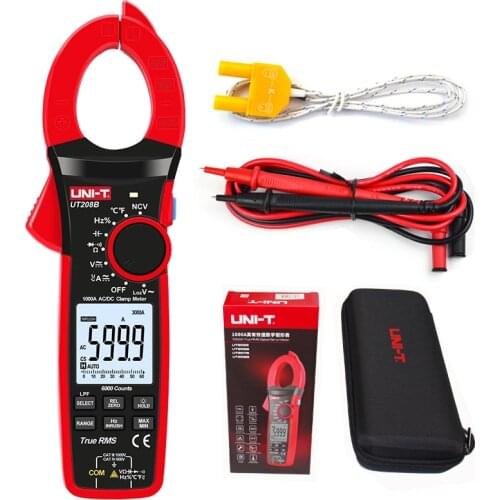 UNI-T 206B/207B/208B Clamp Meter Amperimetrica VFC Electrical Instruments DC/AC Current Voltage Tester Auto Range