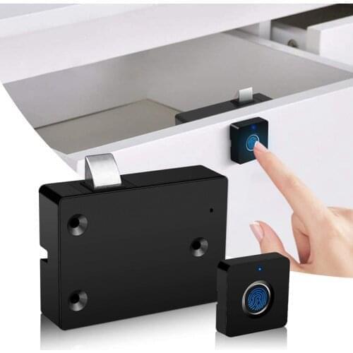Smart Electronic Cabinet Locks Kit Set Fingerprint Lock For Box Furniture Drawer Lock Cupboard Hidden File Keyless Biometric