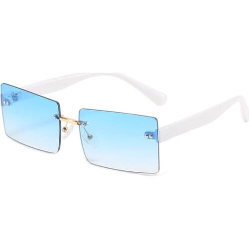 2021 Retro Small Rectangle Sunglasses Women Popular Fashion Rivet Candy Color Eyewear Men Square Sun Glasses Shades UV400