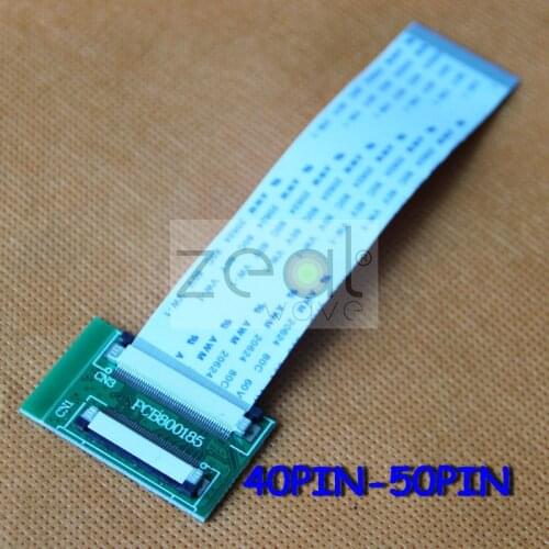 40 Pin to 50 Pin 50 PIN to 40 PIN ZIF 0.5mm Connector Adapter + Extension Cable for TTL LCD DVD Computer Printer