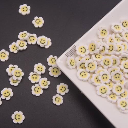 65g Sun Flower Shape Polymer Clay Slices Sprinkles for Phone Decoration,Scrapbook Shaker Card DIY Slimes Filling