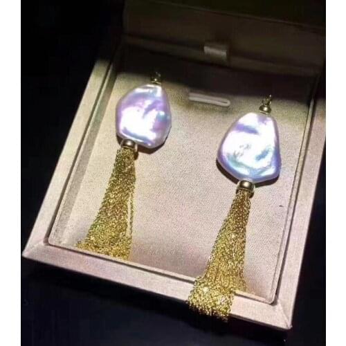 Free shipping>>>>noble jewelry baroque kasumi White Pearl Earrings 925silver