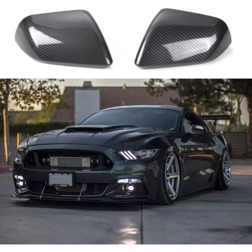 Carbon Fiber Rearview Mirror Cover Modified Rearview Mirror Decoration Suitable For Ford Mustang 2015 2016 2017 2018 2 Pieces