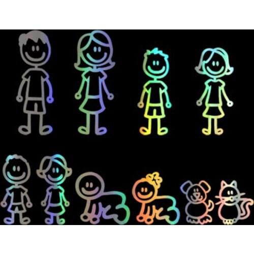 DecalsMe Car Sticker Vinyl 38.3*29cm Cartoon A Large Family Decor Sticker On Car Funny 3D Decal rcycle Stickers Car Styling